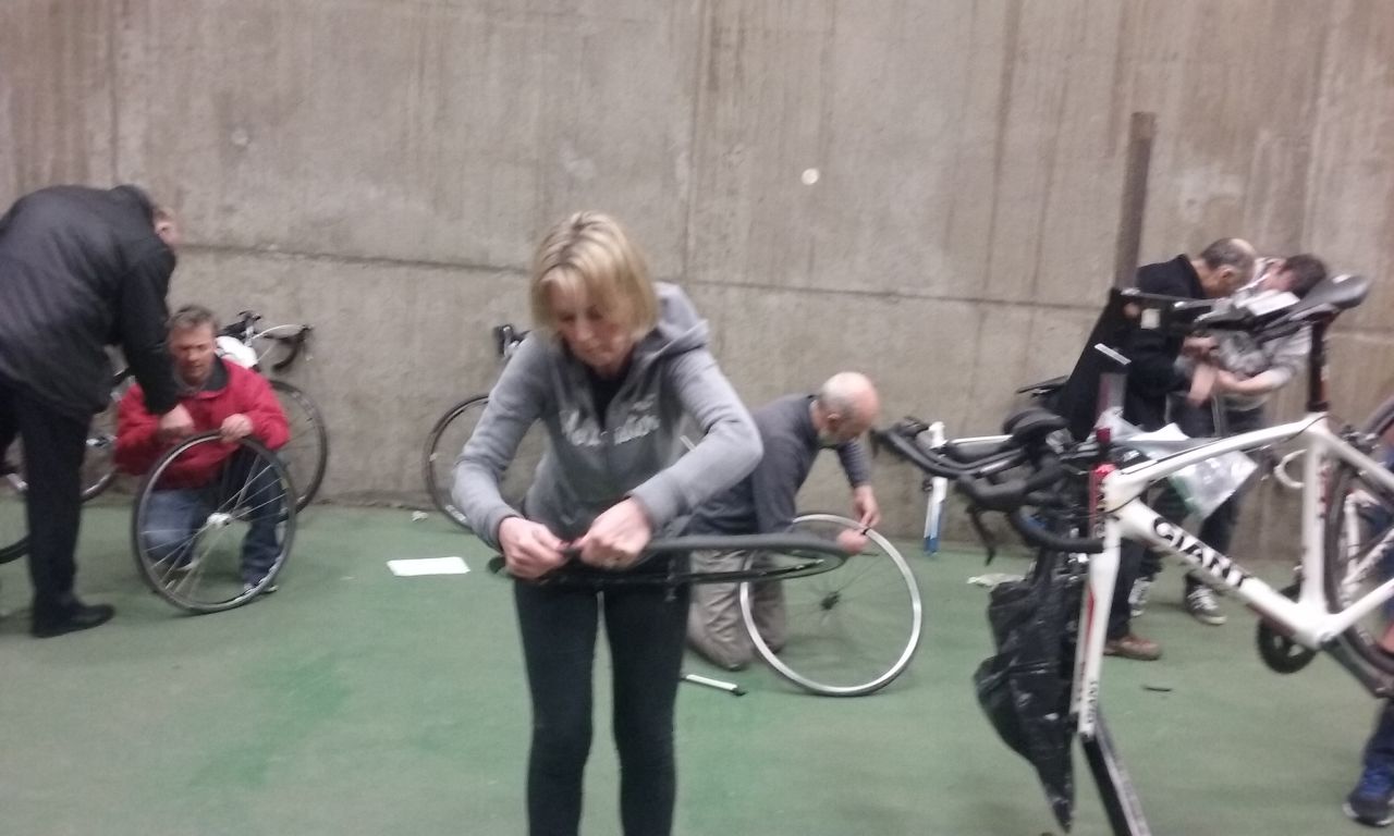 KC Wheelers Bike Work Shop  - Preparing for M2M cycle