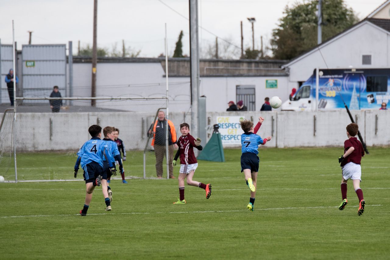 U12 Footballers Play at Half time in All Ireland U21 Football Final