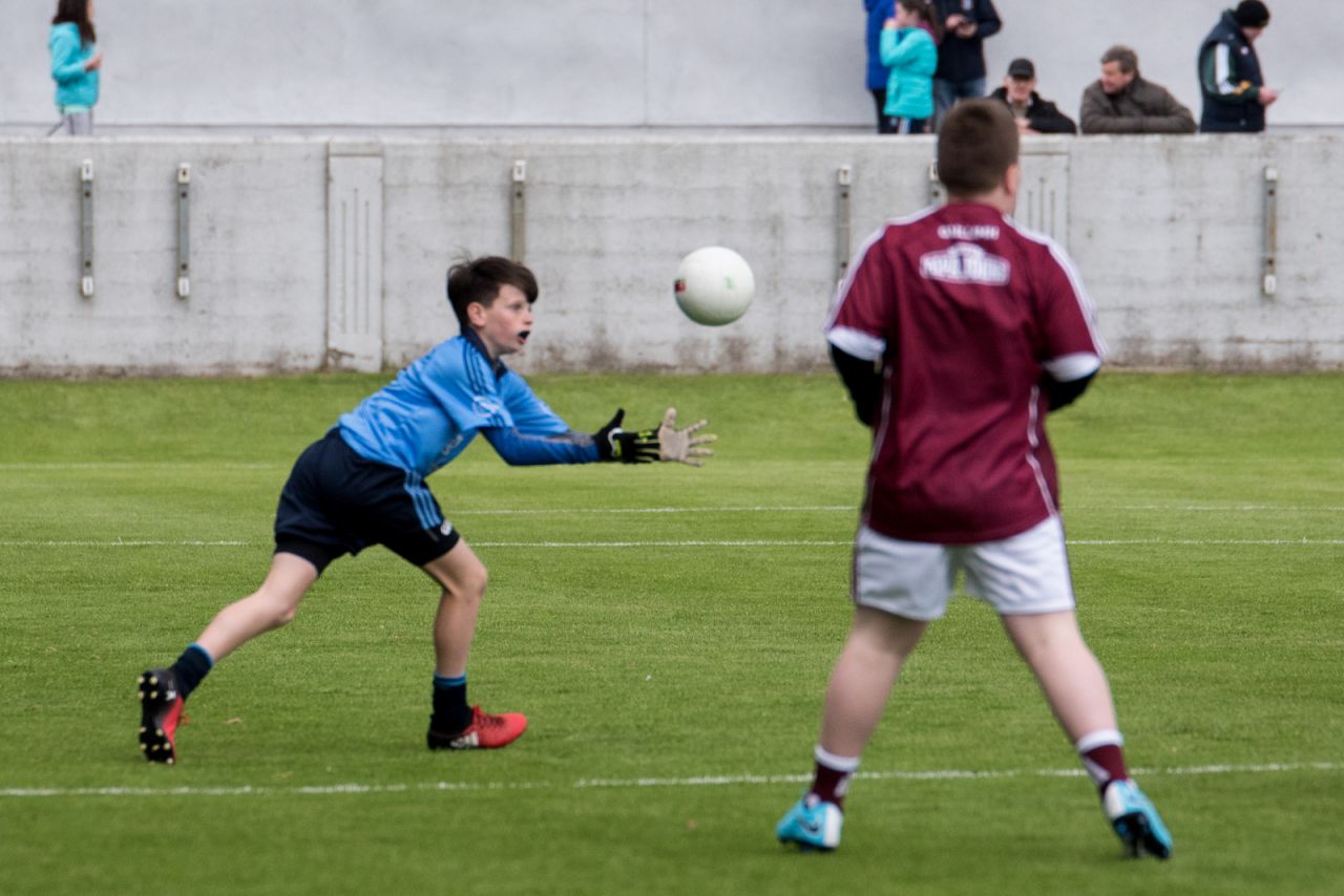 U12 Footballers Play at Half time in All Ireland U21 Football Final