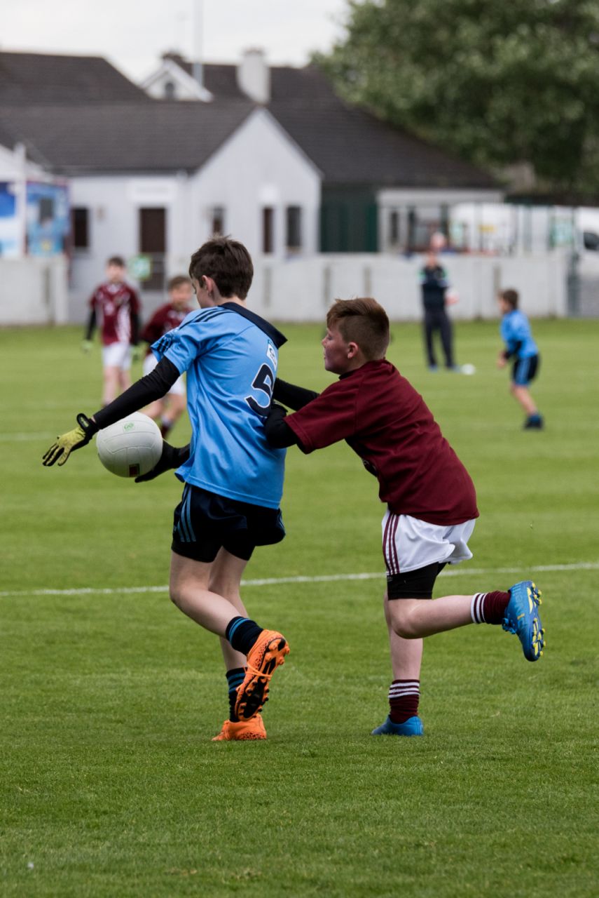 U12 Footballers Play at Half time in All Ireland U21 Football Final