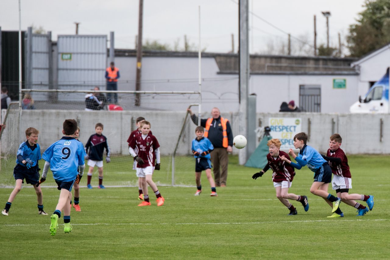 U12 Footballers Play at Half time in All Ireland U21 Football Final