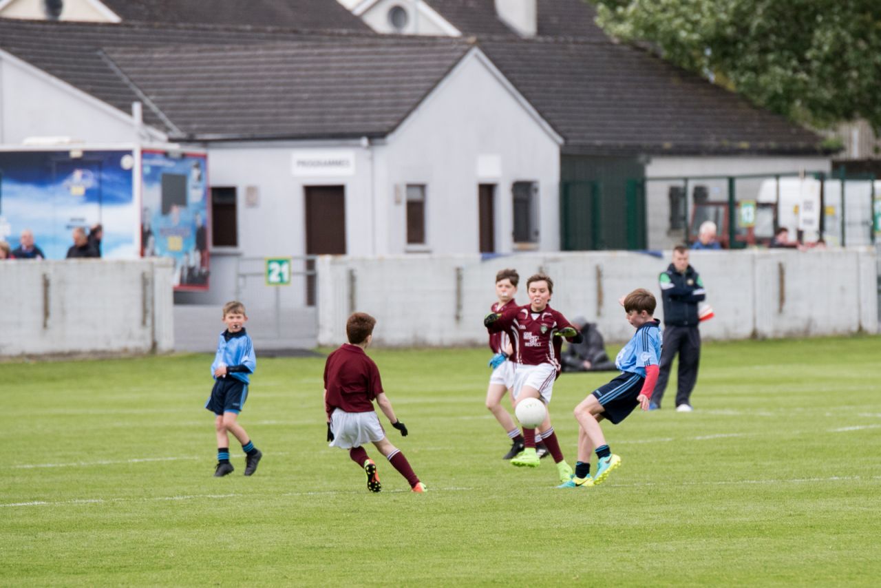 U12 Footballers Play at Half time in All Ireland U21 Football Final