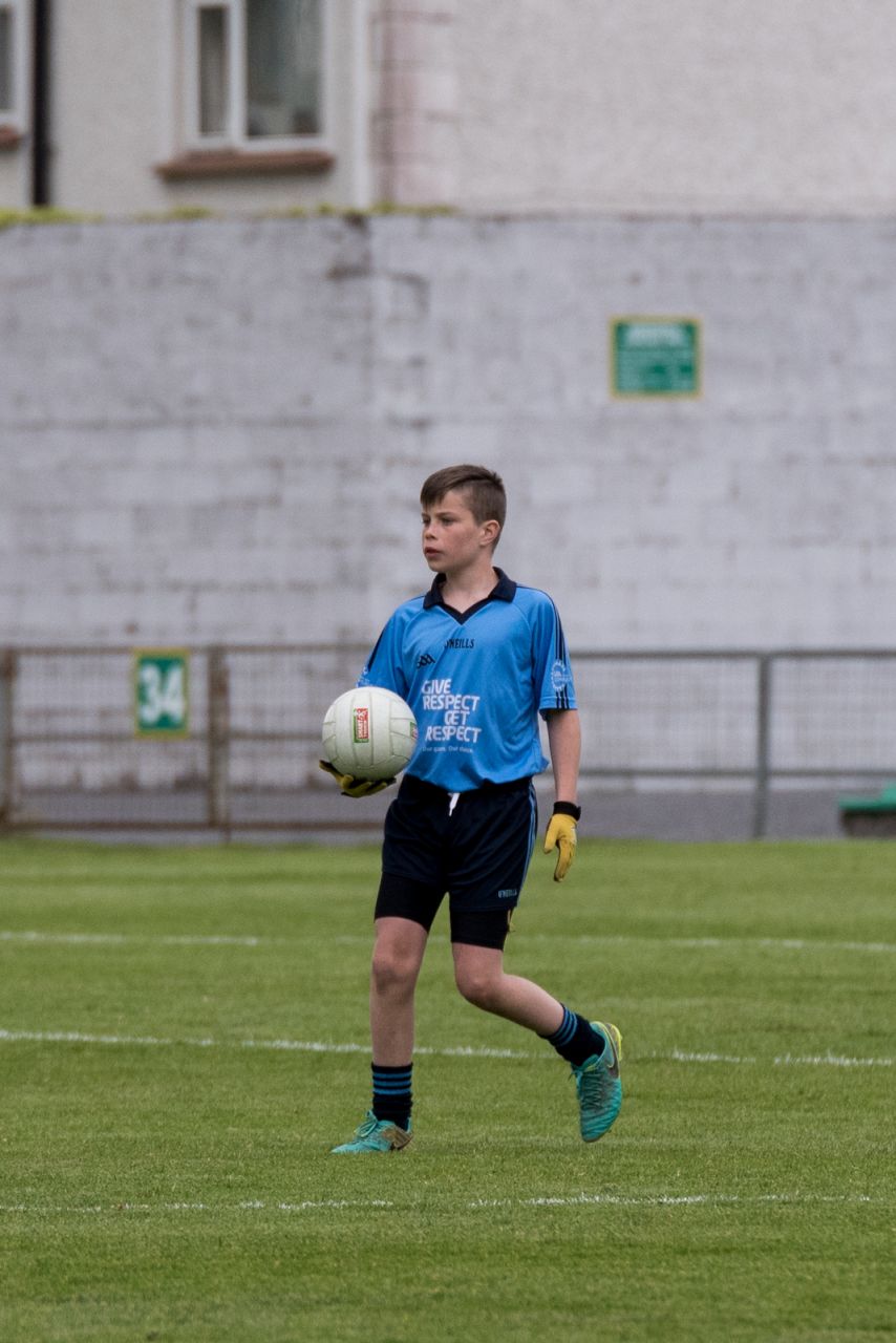 U12 Footballers Play at Half time in All Ireland U21 Football Final