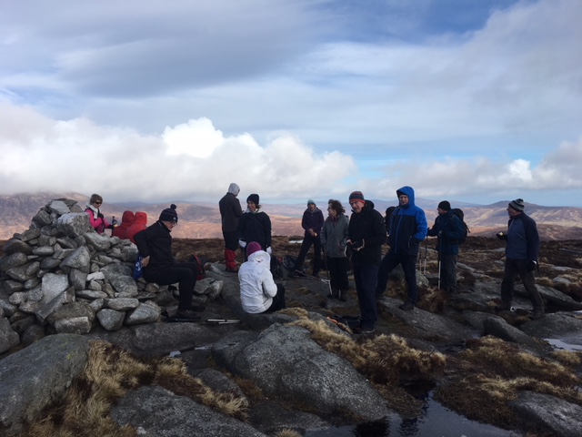 Kickstart Hillwalkers enjoy a bright day in Glendalough