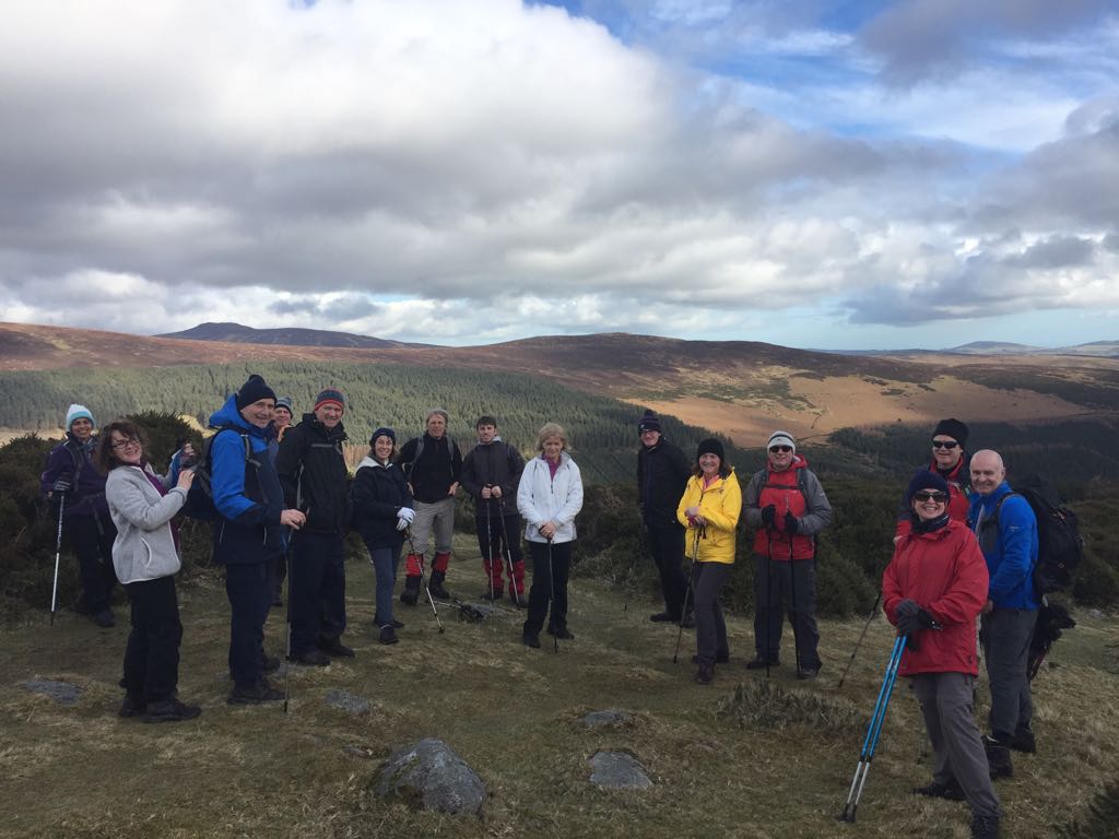 Kickstart Hillwalkers enjoy a bright day in Glendalough