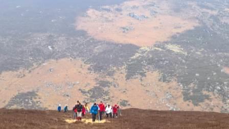 Kickstart walk in Knocknacloghoge at Lough Dan