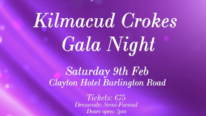 Kilmacud Crokes Gala Ball 2019 February 9th Clayton Hotel