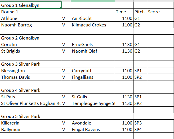 Londis Kilmacud Crokes All Ireland Football 7's 2019   - Saturday August 24th   - Draw Details