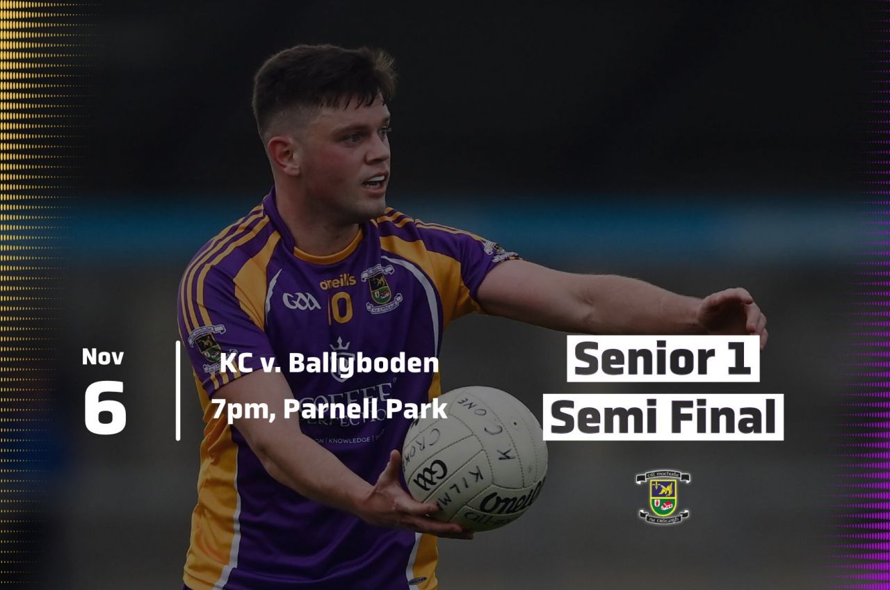 SFC Semi Final  Kilmacud Crokes Versus Ballyboden   Saturday November 6th 7pm Parnell Park