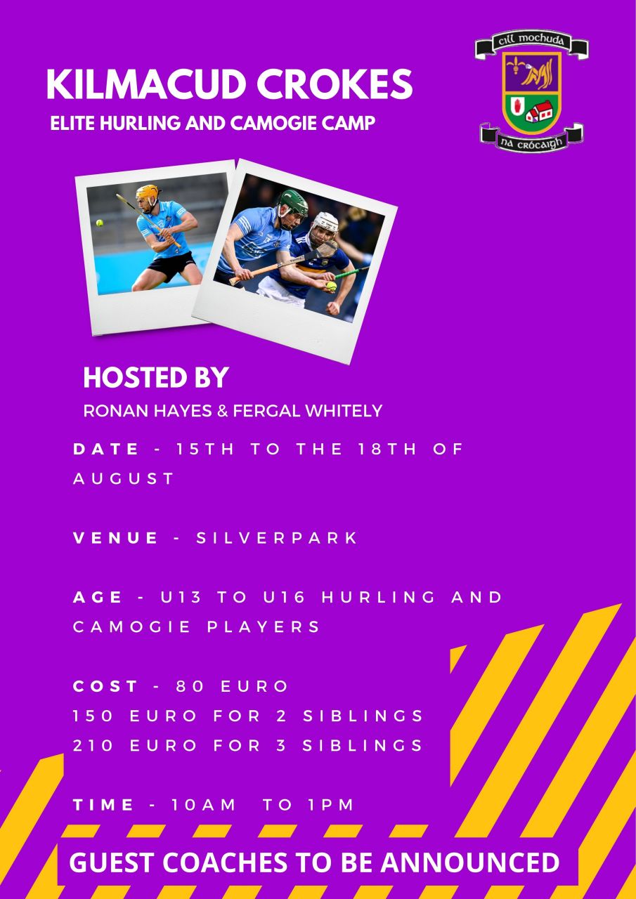 Kilmacud Crokes Elite Hurling and Camogie Camp 2022