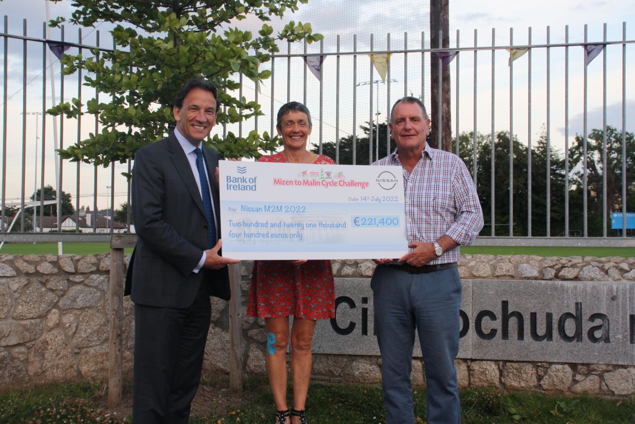 Presentation Of Funds from M2M2022 to BCI / Kilmacud Crokes Thursday July 14th