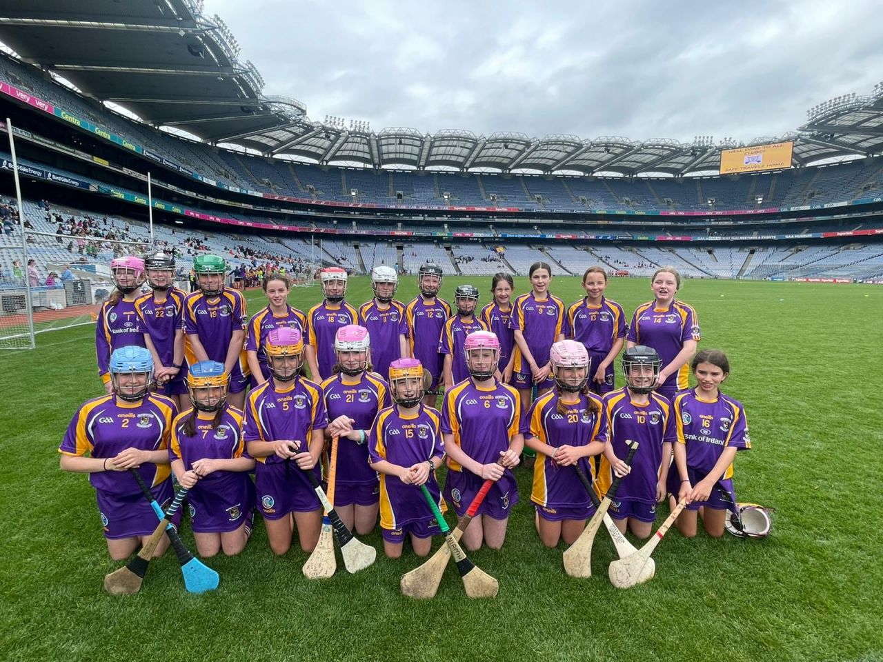 u12 Camogie Team in Croke Park