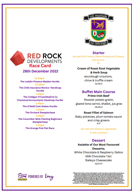 Kilmacud Crokes Football Section Race Day Fundraiser Saville Chase December 28th 2022