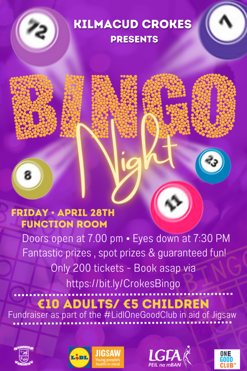 Join us for Bingo on Friday 28th as part of the #LidlOneGoodClub initiative