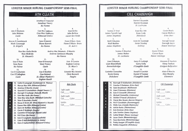 Semi Final Programme