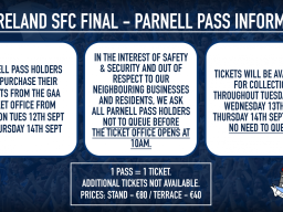 Parnell Pass All Ireland Ticket Details