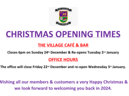 Opening Times 