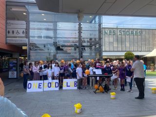 Crokes Choir join with the U12 Team to perform in Stillorgan as part of #LidlOneGoodClub