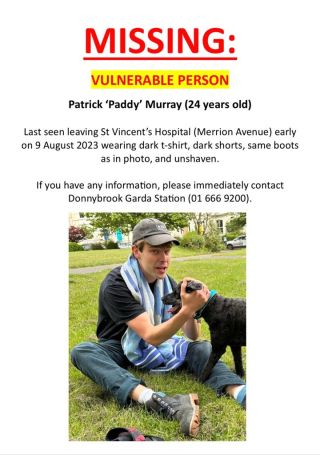 Missing Poster - Patrick Murray