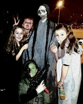 Trick or treat  as Junior Camogie Girls dress up to celebrate Halloween .....