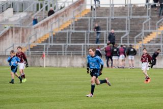U12 Footballers Play at Half time in All Ireland U21 Football Final