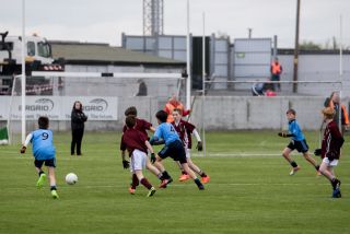 U12 Footballers Play at Half time in All Ireland U21 Football Final