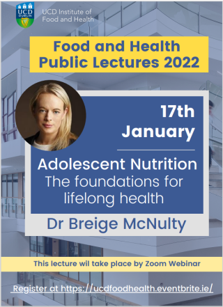 Online Webinar on Adolescent Nutrition at UCD   