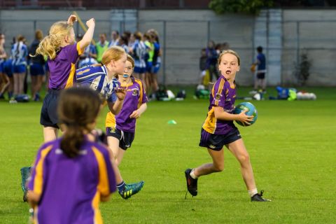 Half Time Under 9 game during Snr Ladies Championship Game - Kilmacud Crokes V Ballyboden