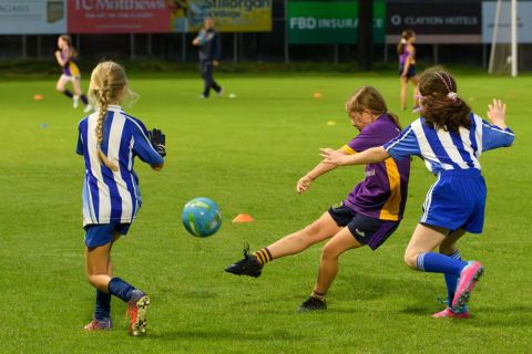 Half Time Under 9 game during Snr Ladies Championship Game - Kilmacud Crokes V Ballyboden
